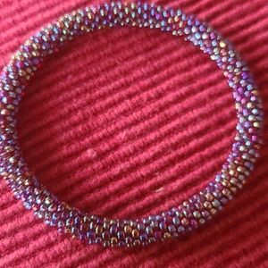 Glass beaded bracelet